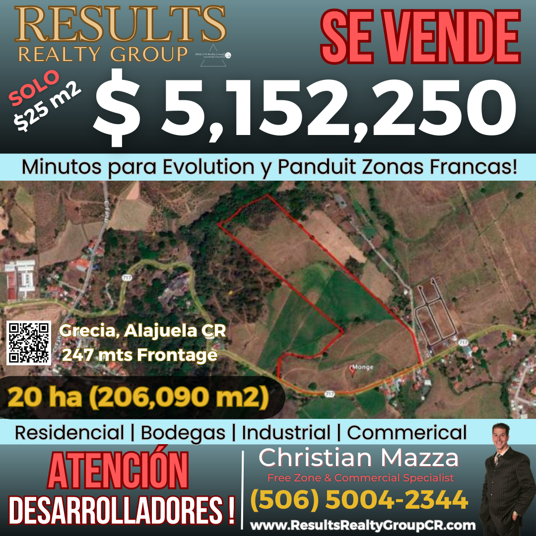 Lot for sale in Grecia, Alajuela