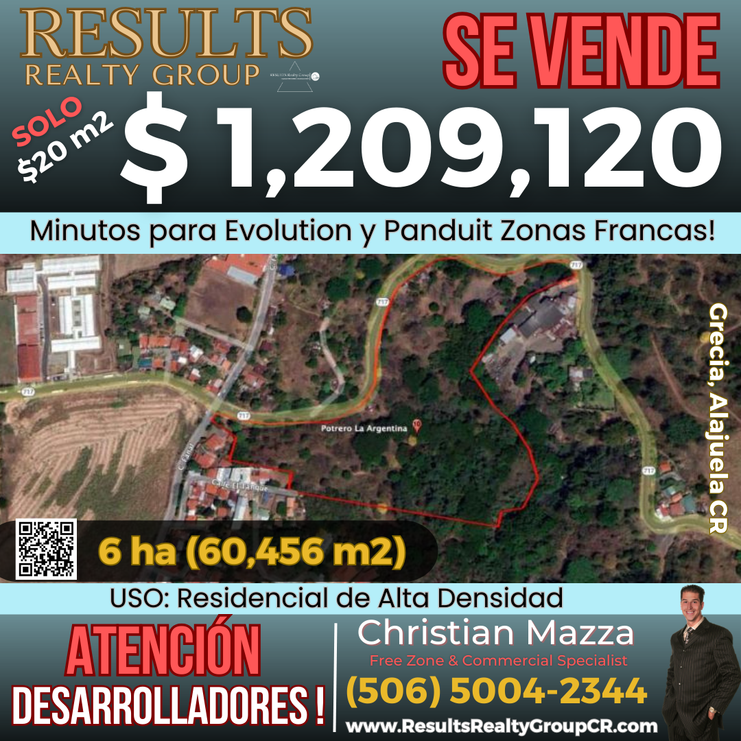 Lot for sale in Grecia, Alajuela